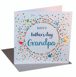 Father's Day Card, Colour Dots, Grandpa, Embellished with colourful pompoms