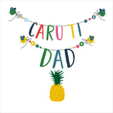 Welsh Father's Day Card, Sul y Tadau Hapus, Dad PineapplePompom Embellished