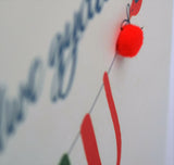 Welsh GCSE Exam Good Luck Card, Banner, Pompom Embellished