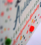 Welsh A Level Congratulations Card, Dotty, y'A'y Levels, Pompom Embellished