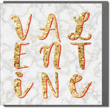 Valentine's Day Card, Marble background, Valentine