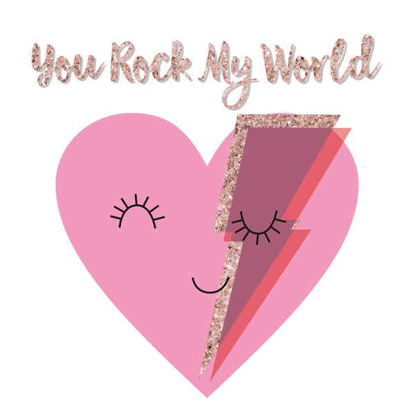 Valentine's Day Card, Rock Heart, You Rock My World
