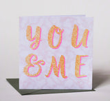 Valentine's Day Card, Marble background, You & Me