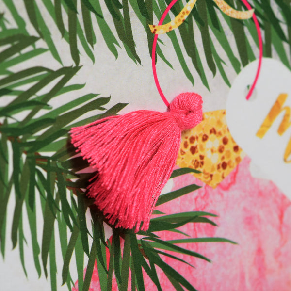 Christmas Card, Bauble, Merry Christmas, Winter Wishes, Tassel Embellished