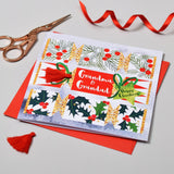 Christmas Card, Crackers, Grandma and Grandad, Tassel Embellished
