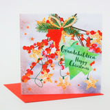 Christmas Card, Berries, Grandchildren, Happy Christmas, Tassel Embellished