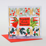 Welsh Christmas Card, Nadolig Llawen, Peace Love and Joy, Tassel Embellished