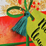 Welsh Christmas Card, Nadolig Llawen, To both of you, Tassel Embellished