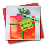 Welsh Christmas Card, Nadolig Llawen, Our house to yours, Tassel Embellished