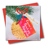 Welsh Sister & Brother in law Christmas Card, Nadolig Llawen, Tassel Embellished