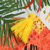 Welsh Fiance Christmas Card, Nadolig Llawen Dyweddi, Bauble, Tassel Embellished