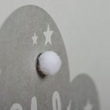 Baby Card, Mobile, New Baby, Embellished with colourful pompoms