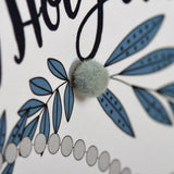 Religious Occassions Card, Beads, First Holy Communion, Embellished with pompoms