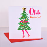 Christmas Card, Ohh Christmas Tree! Embellished with a shiny padded star