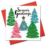 Christmas Card, Season's Greetings, Embellished with a shiny padded star