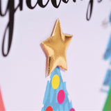 Christmas Card, Season's Greetings, Embellished with a shiny padded star