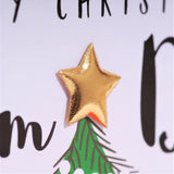 Christmas Card, Christmas Tree and Presents, Mum & Dad, padded star Embellished