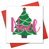 Christmas Card, Christmas Tree, Noel, Embellished with a shiny padded star
