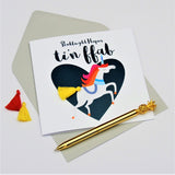Welsh Birthday Card, Penblwydd Hapus, Unicorn, Fabulous You, Tassel Embellished