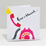 Welsh General Card, Telephone, Just to Say…, Embellished with a colourful tassel