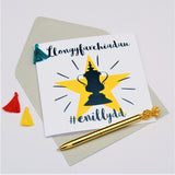 Welsh Congratulations Card, #Winner, Tassel Embellished