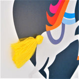 Birthday Card, Unicorn, Fabulous You, Embellished with a colourful tassel