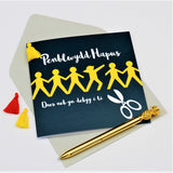 Welsh Birthday Card, Penblwydd Hapus, Dab Man, One of a Kind, Tassel Embellished