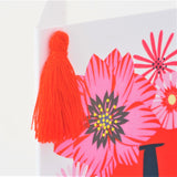 Valentine's Day Card, Big Heart, I Love You, Embellished with a colourful tassel