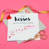 Valentine's Day Card, Paper Plane Kisses, Embellished with a colourful tassel