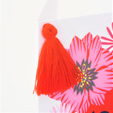 Welsh Valentine's Day Card, Big Heart, I Love You, Tassel Embellished