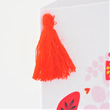 Valentine's Day Card, Butterfly Wreath, Embellished with a colourful tassel