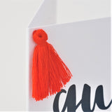 Welsh Valentine's Day Card, Paper Plane, Your Kisses, Tassel Embellished