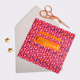 Birthday Card, Happy Birthday Girlfriend, text foiled in shiny gold