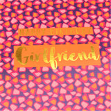 Birthday Card, Happy Birthday Girlfriend, text foiled in shiny gold