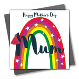 Mother's Day Card, Rainbow, Mum, Embellished with a colourful tassel