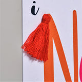 Welsh Nan Mother's Day Card, Sul y Mamau Hapus Nain, Tassel Embellished