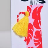 Mother's Day Card, Flowers, Lovely Gran, Embellished with a colourful tassel