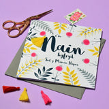 Welsh Grandma Mother's Day Card, Sul y Mamau Hapus Nain, Tassel Embellished