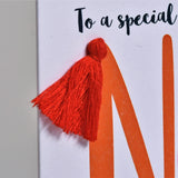 Mother's Day Card, To a special Nan, Embellished with a colourful tassel