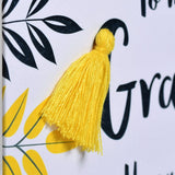 Mother's Day Card, Floral, Lovely Grandma, Embellished with a colourful tassel