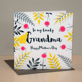 Mother's Day Card, Floral, Lovely Grandma, Embellished with a colourful tassel