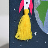 Welsh Mother's Day Card, Sul y Mamau Hapus, Best Mum, Tassel Embellished