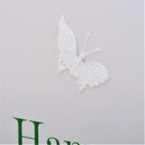 Saint Davids Day Card, Dydd Gwyl Dewi Hapus, embellished with a fabric butterfly