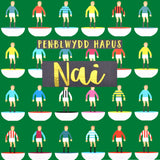 Welsh Birthday Card, Penblwydd Hapus Nai, Nephew, text foiled in shiny gold