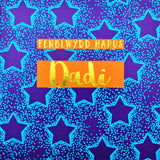 Welsh Birthday Card, Penblwydd Hapus Dadi, Daddy, text foiled in shiny gold