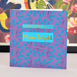 Welsh Birthday Card, Penblwydd Hapus, Godmother, text foiled in shiny gold