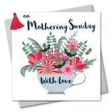 Mother's Day Card, Teacup, Mothering Sunday, Embellished with a colourful tassel