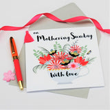 Mother's Day Card, Teacup, Mothering Sunday, Embellished with a colourful tassel