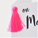 Mother's Day Card, Teacup, Mothering Sunday, Embellished with a colourful tassel