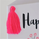 Mother's Day Card, Bouquet in a Vase, Embellished with a colourful tassel